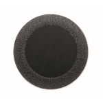 Small wireless speaker, RPET, black bamboo detail black colour sixth view