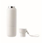 Insulated bottle with handle, cup at base, 500 ml white colour ninth view