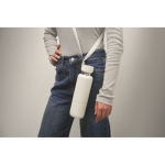Insulated bottle with handle, cup at base, 500 ml white colour photographic view