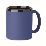 Ceramic mug, soft-touch coloured coating, 300 ml royal blue colour