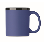 Ceramic mug, soft-touch coloured coating, 300 ml royal blue colour second view