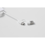 Keyring, multiple charging cables, assorted connectors white colour fifth photographic view