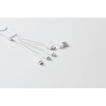 Keyring, multiple charging cables, assorted connectors white colour seventh photographic view