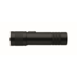 Extendable recycled aluminium torch, 3 light settings, zoom black colour eighth view