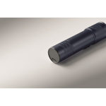 Extendable recycled aluminium torch, 3 light settings, zoom navy-blue colour fifth photographic view