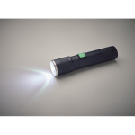 Extendable recycled aluminium torch, 3 light settings, zoom navy-blue colour seventh photographic view