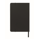 Black hardcover notebook, USB memory included, A5, ruled pages black colour seventh view