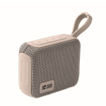 Small wireless speaker, with matching carry handle grey colour view with print area