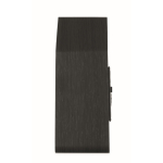 Birdhouse-shaped alarm clock, white LED screen black colour fourth view