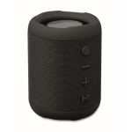 Small wireless speaker, RPET fabric, 3 hrs playtime black colour