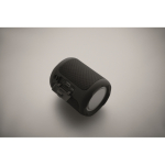 Small wireless speaker, RPET fabric, 3 hrs playtime black colour fourth photographic view