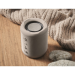 Small wireless speaker, RPET fabric, 3 hrs playtime grey colour ambient view