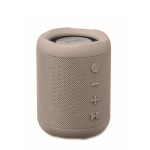 Small wireless speaker, RPET fabric, 3 hrs playtime grey colour view with print area