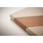 Notebook with cork and cotton details, wireless charger, A5 beige colour fourth photographic view