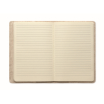 Notebook with cork and cotton details, wireless charger, A5 beige colour fifth view