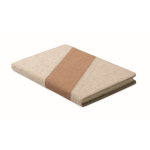 Notebook with cork and cotton details, wireless charger, A5 beige colour ninth view