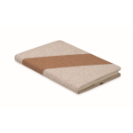 Notebook with cork and cotton details, wireless charger, A5 beige colour