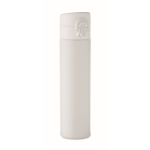 Leakproof stainless steel bottle, push-open lid, 300 ml white colour