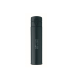 Leakproof stainless steel bottle, push-open lid, 300 ml navy-blue colour view with print area