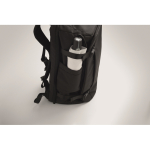 Travel backpack, multiple compartments black colour eighth photographic view