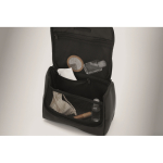 Organiser toiletry bag, single compartment, hanging hook black colour fifth photographic view