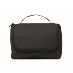 Organiser toiletry bag, single compartment, hanging hook black colour sixth view