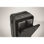 Hard-shell trolley, compartments for documents and laptop, 20'' black colour main view