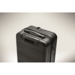 Hard-shell trolley, compartments for documents and laptop, 20'' black colour photographic view