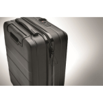 Hard-shell trolley, compartments for documents and laptop, 20'' black colour photographic view