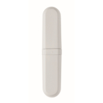 Set of 3 reusable sustainable cutlery, matching case white colour third view