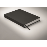 Notebook with perpetual daily planner, matching bookmark, A5 black colour third photographic view