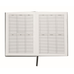 Notebook with perpetual daily planner, matching bookmark, A5 black colour sixth view