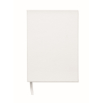 Notebook with perpetual daily planner, matching bookmark, A5 white colour