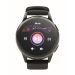 Waterproof wireless smartwatch, silicone strap black colour ninth view