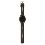 Waterproof wireless smartwatch, silicone strap black colour