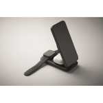 3-in-1 charging base, mobile stand, Apple® compatible black colour photographic view