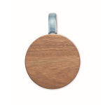 Original ribbed glass mug, acacia wood lid, 300 ml transparent blue colour seventh view