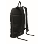 RPET and PU laptop backpack, luggage strap, 16'' black colour third view