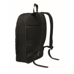 RPET and PU laptop backpack, luggage strap, 16'' black colour fourth view