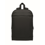 RPET and PU laptop backpack, luggage strap, 16'' black colour sixth view