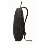 RPET and PU laptop backpack, luggage strap, 16'' black colour eighth view