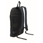 RPET and PU laptop backpack, luggage strap, 16'' blue colour third view