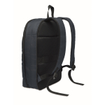 RPET and PU laptop backpack, luggage strap, 16'' blue colour fourth view