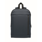 RPET and PU laptop backpack, luggage strap, 16'' blue colour sixth view