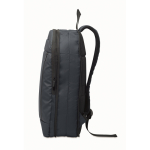 RPET and PU laptop backpack, luggage strap, 16'' blue colour seventh view