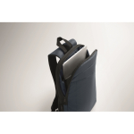 RPET and PU laptop backpack, luggage strap, 16'' blue colour eighth photographic view