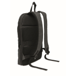 RPET and PU laptop backpack, luggage strap, 16'' dark grey colour third view