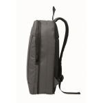RPET and PU laptop backpack, luggage strap, 16'' dark grey colour seventh view