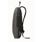 RPET and PU laptop backpack, luggage strap, 16'' dark grey colour eighth view