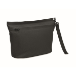 RPET document bag, strap, water-resistant black colour